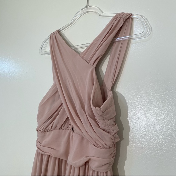 LuLus Divine Inspiration Blush Halter Maxi Dress size M - Picture 5 of 15